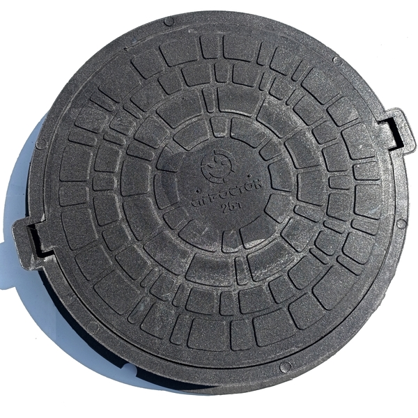 Люк полимерно-композитный тяжелый 760/630/100  25 т (черный) Агросток 32858